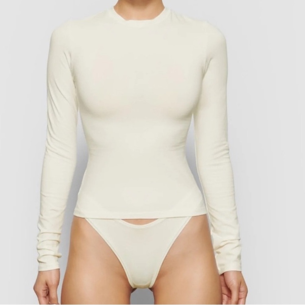 Skims Cotton Jersey Long Sleeve T-Shirt